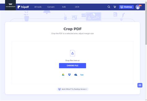 Crop a PDF online for free .